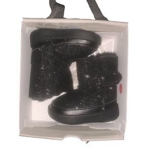 UGG Australia Keelan Glitter Black Toddlers Boots 1118531 Bootie Size XS